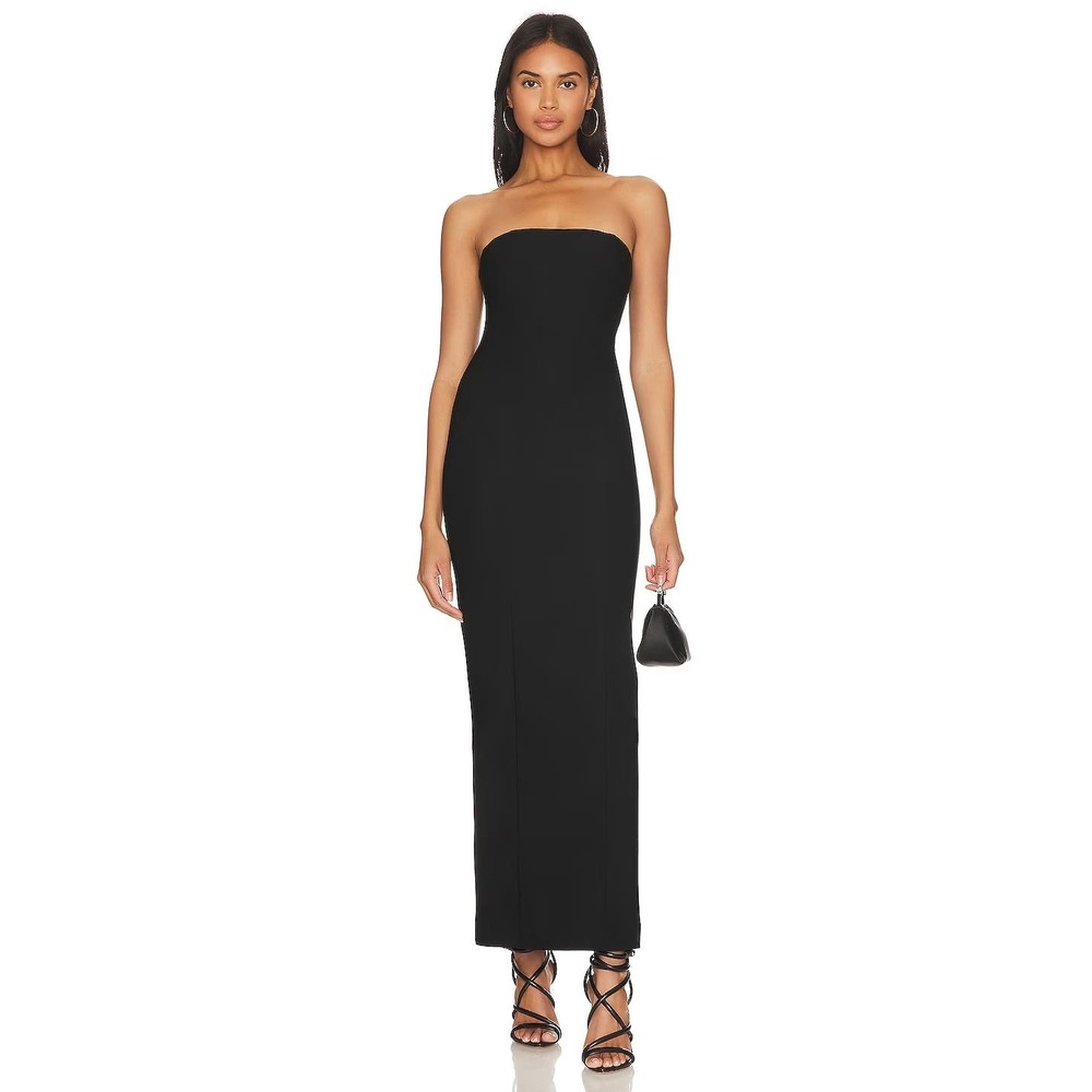 WORN ONCE NBD Black Domini Maxi Column Gown Dress, Small